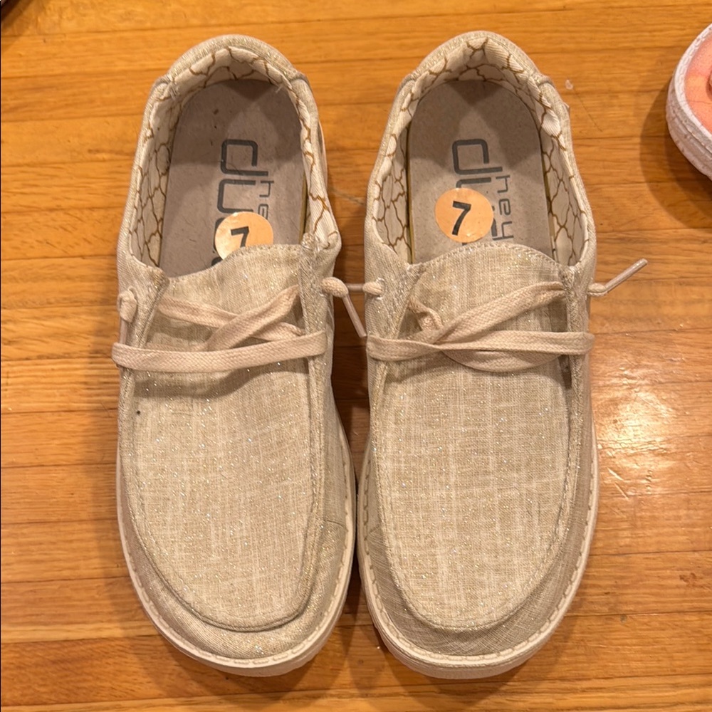 New! Hey Dude Beige Casual Shoes